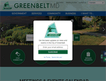 Tablet Screenshot of greenbeltmd.gov